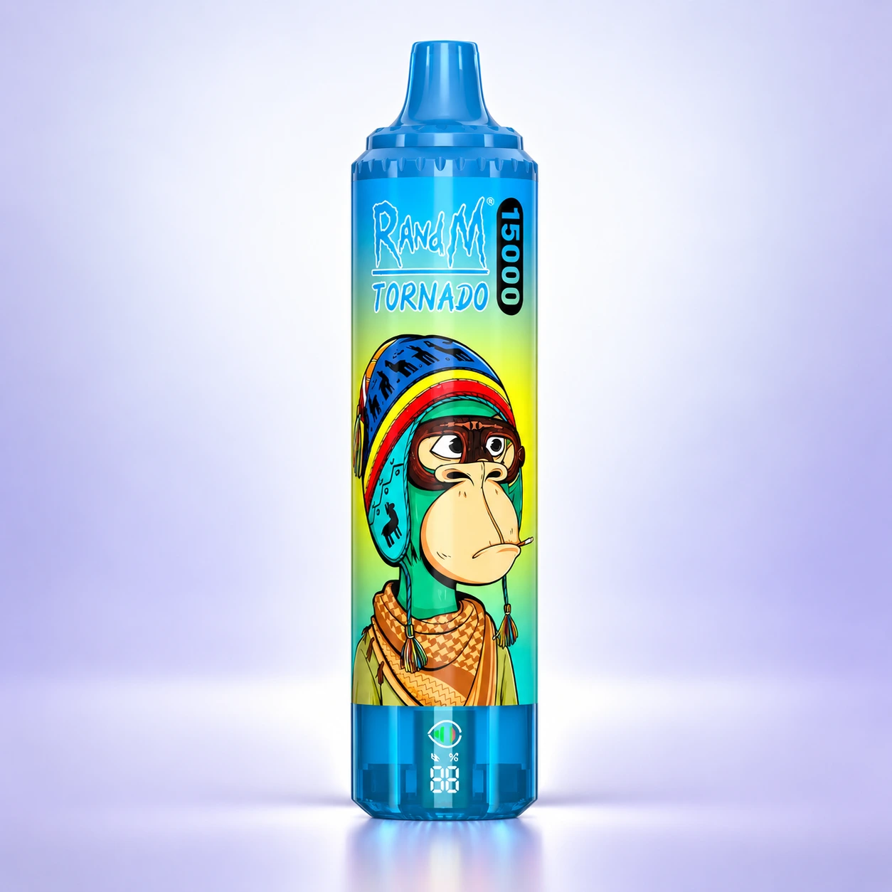 RandM Tornado 15000 series cover image with blue device and colorful ape artwork